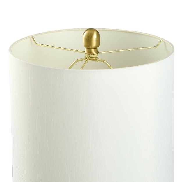 Hammered Gold Metal Table Lamp With White Shade Stylecraft