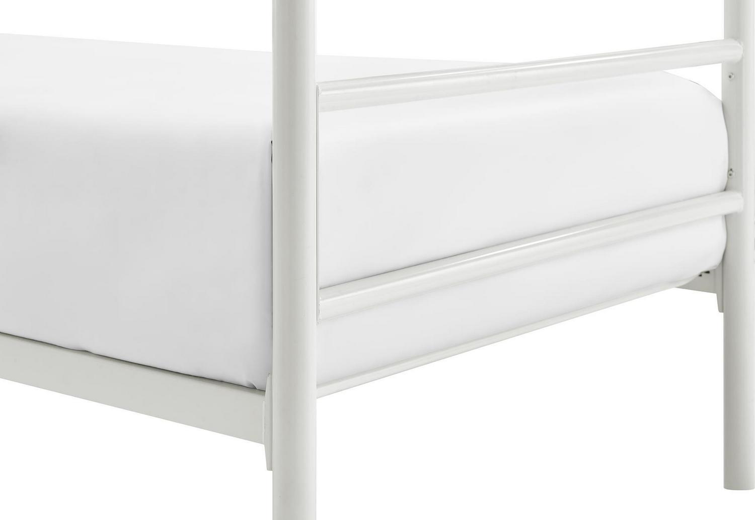 Mainstays Metal Canopy Bed， Off White