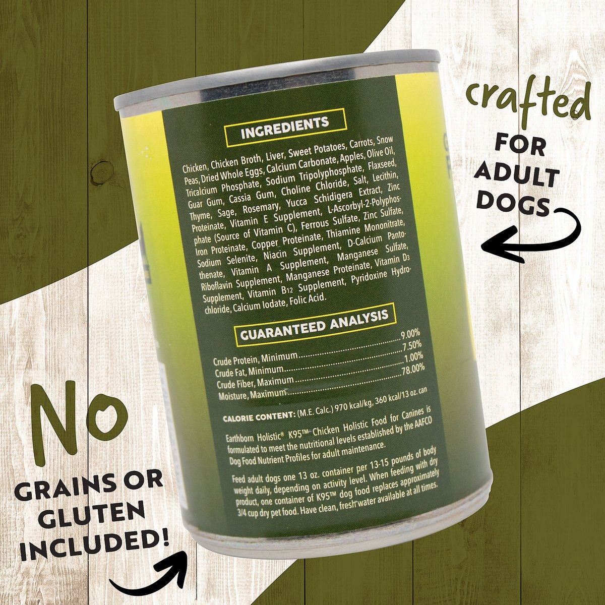 Earthborn Holistic K95 Chicken Recipe Grain-Free Canned Dog Food