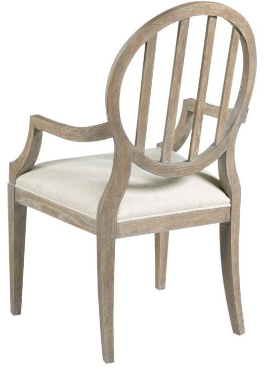 Arm Chair Woodbridge Emma Slatted Oval Back Vintage Finish Wood   Transitional   Armchairs And Accent Chairs   by EuroLuxHome  Houzz