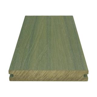 NewTechWood 1 in. x 6 in. x 8 ft. Honduran Mahogany Solid with Groove Composite Decking Board UltraShield Natural Magellan US01-8-MAH