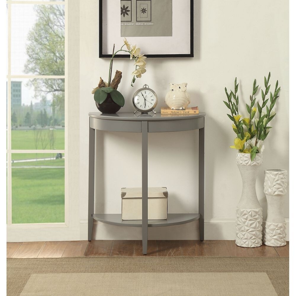 Half Moon Console Table， Entryway Table with Entryway， Hallway， Living Room， Foyer， Office