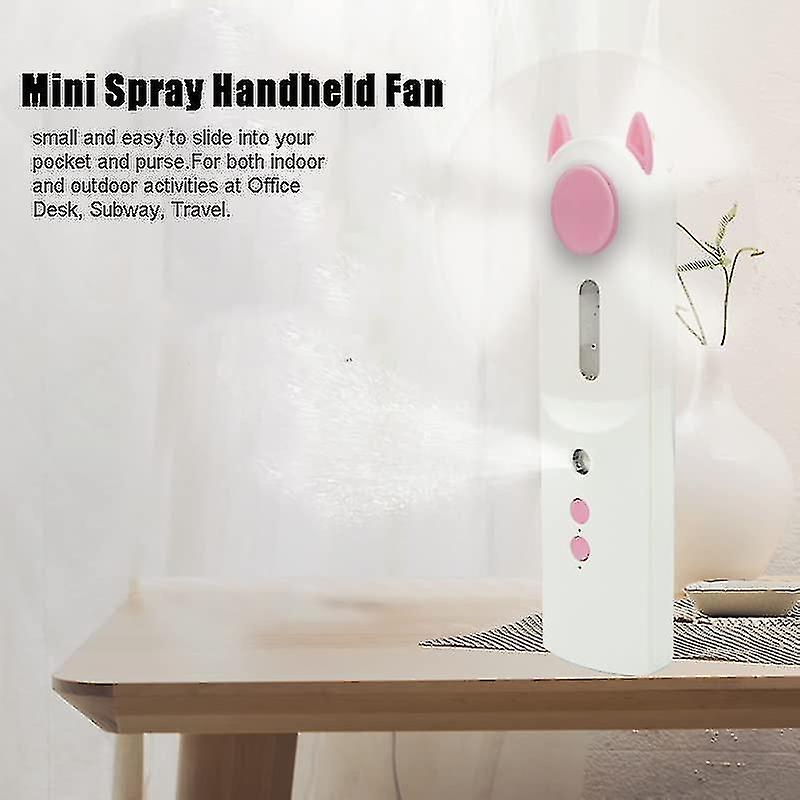 Mini Handheld Fan， Spray Handheld Fan， Portable Usb Rechargeable Small Pocket Fan， 3 In 1