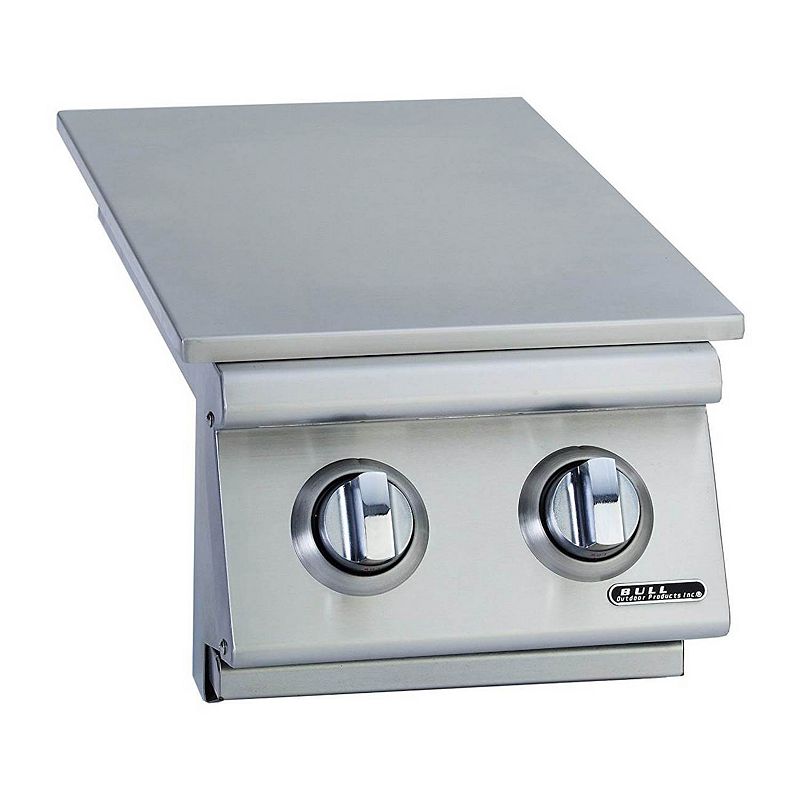 Bull Outdoor Products Stainless Steel 22，000 BTUs Slide-In Double Side Burner