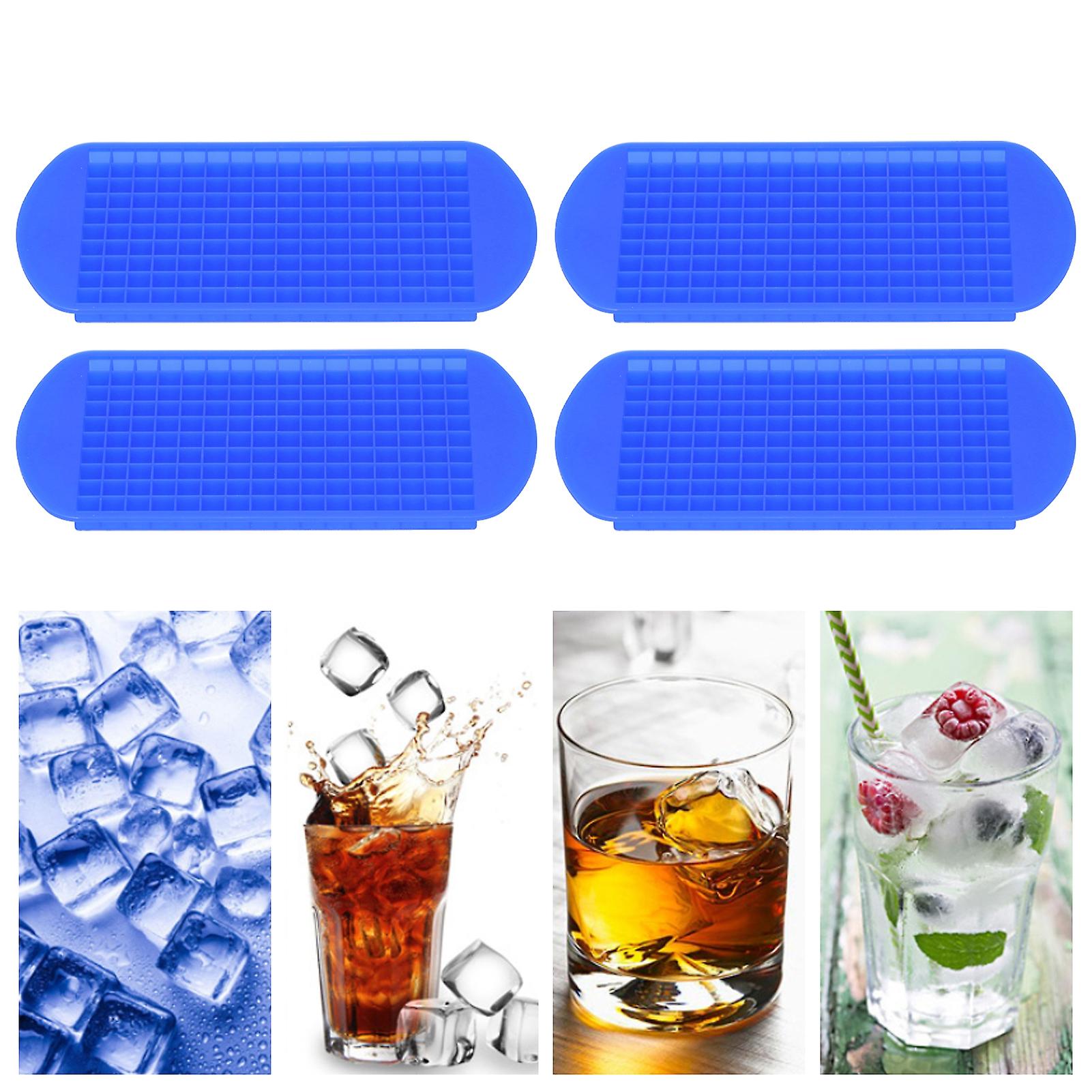 4 Pcs Ice Trays， 160 Grids Square Mould Reusable Heat Resistant Ice Mold Maker For Kitchen Home Use