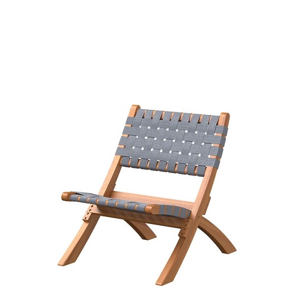 Sava IndoorOutdoor Folding Chair in Warm Gray Webbing