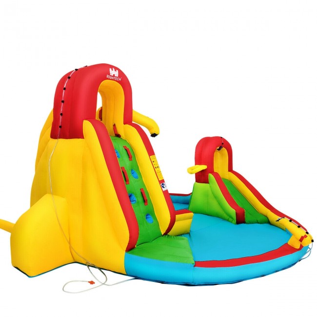 Kids Inflatable Water Slide Bounce House with Climbing Wall &Pool without Blower