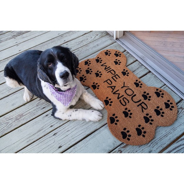 X 2 x27 5 quot Wipe Your Paws Indoor outdoor Coir Doormat Black brown Entryways