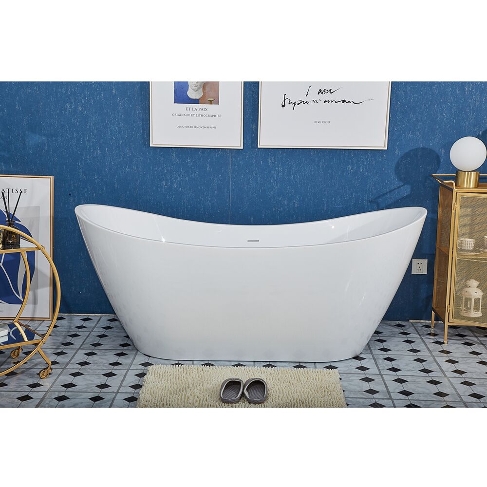 Pulse ShowerSpa Freestanding White Acrylic Tub 71