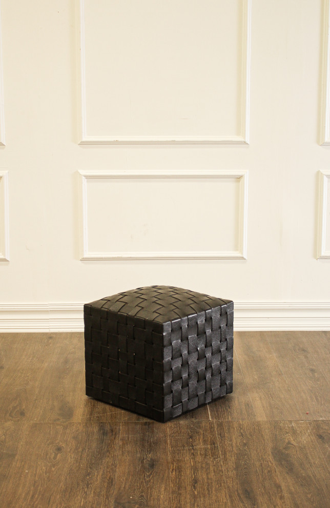 Ottoman Soho  Black   Contemporary   Footstools And Ottomans   by PENINSULA HOME COLLLECTION  Houzz