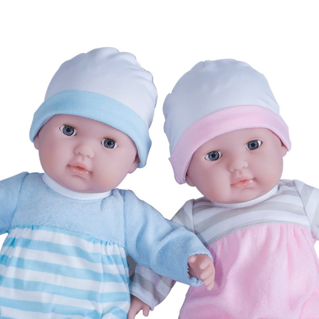 JC Toys Berenguer Boutique Twins 15" Soft Body Baby Dolls - Open/Close Eyes - Gift Set