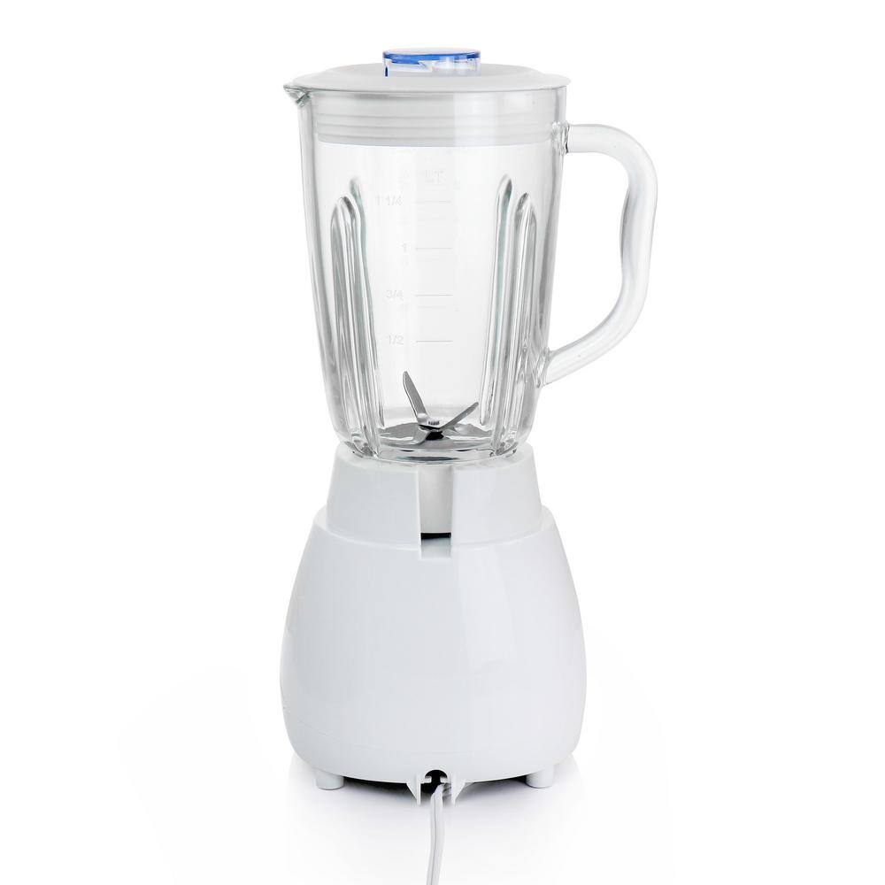 Better Chef 42 oz. 10-Speed WhiteSilver Blender with Glass Jar 985116849M