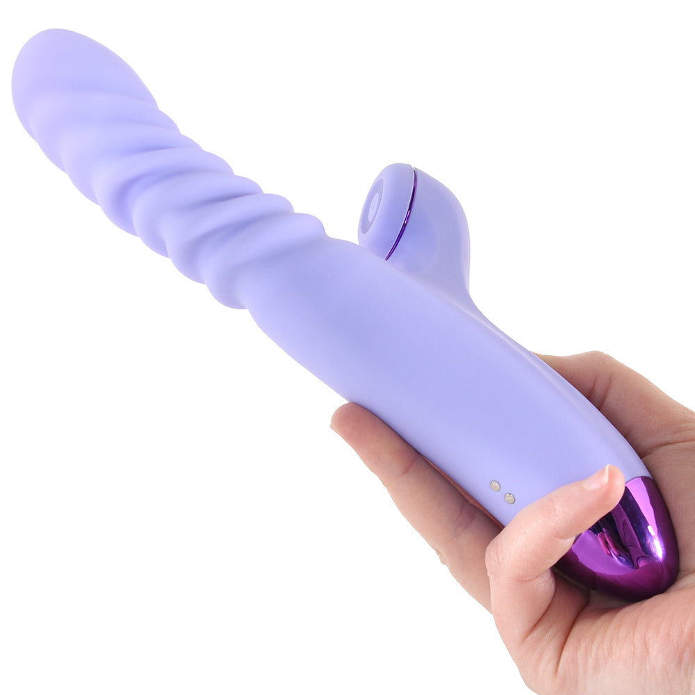 Luxe Nova Thrusting & Throbbing Rabbit Vibe in Purple