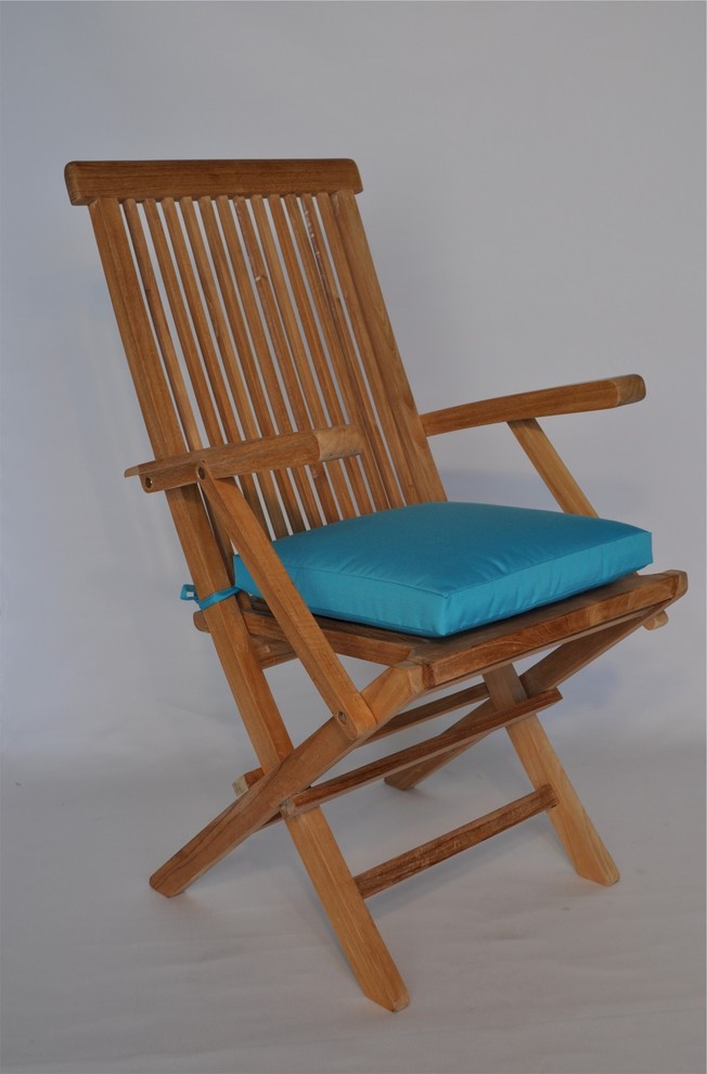 Classic Folding Armchair (Sell  ampPrice Per 2 Chairs Only)   Beach Style   Outdoor Folding Chairs   by Anderson Teak  Houzz