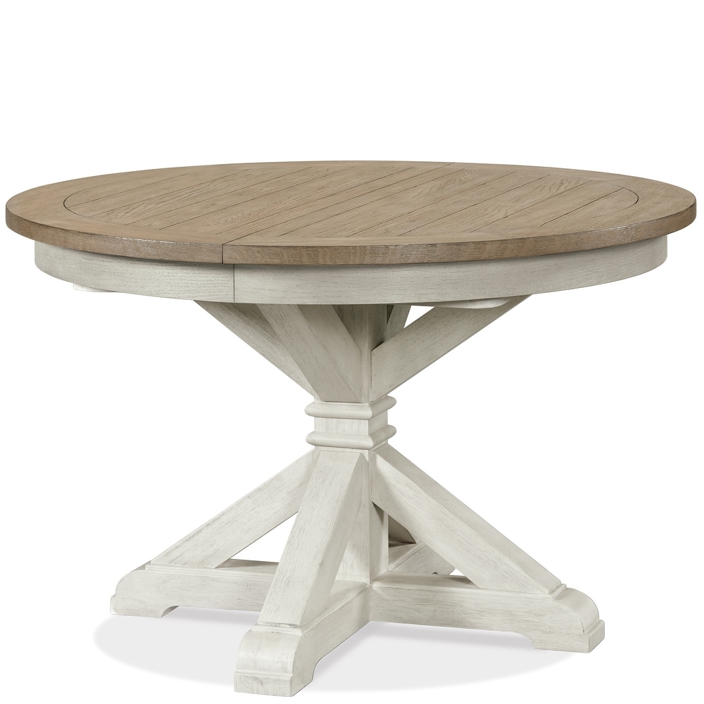 Roundhill Furniture Harola Round Pedestal Dining Table with 18\