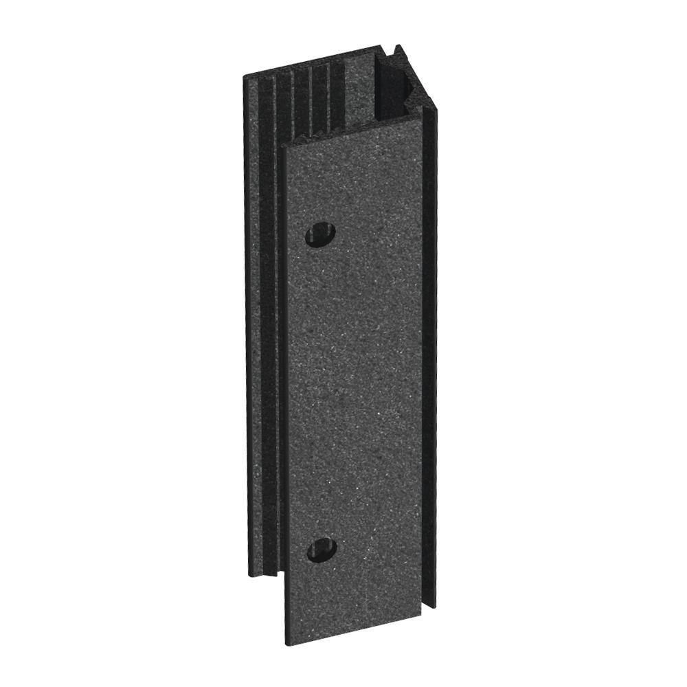 Peak Products Modular Fencing Matte Black Aluminum 1x6 Wood Board Bracket for an Outdoor Privacy Fence System 2486