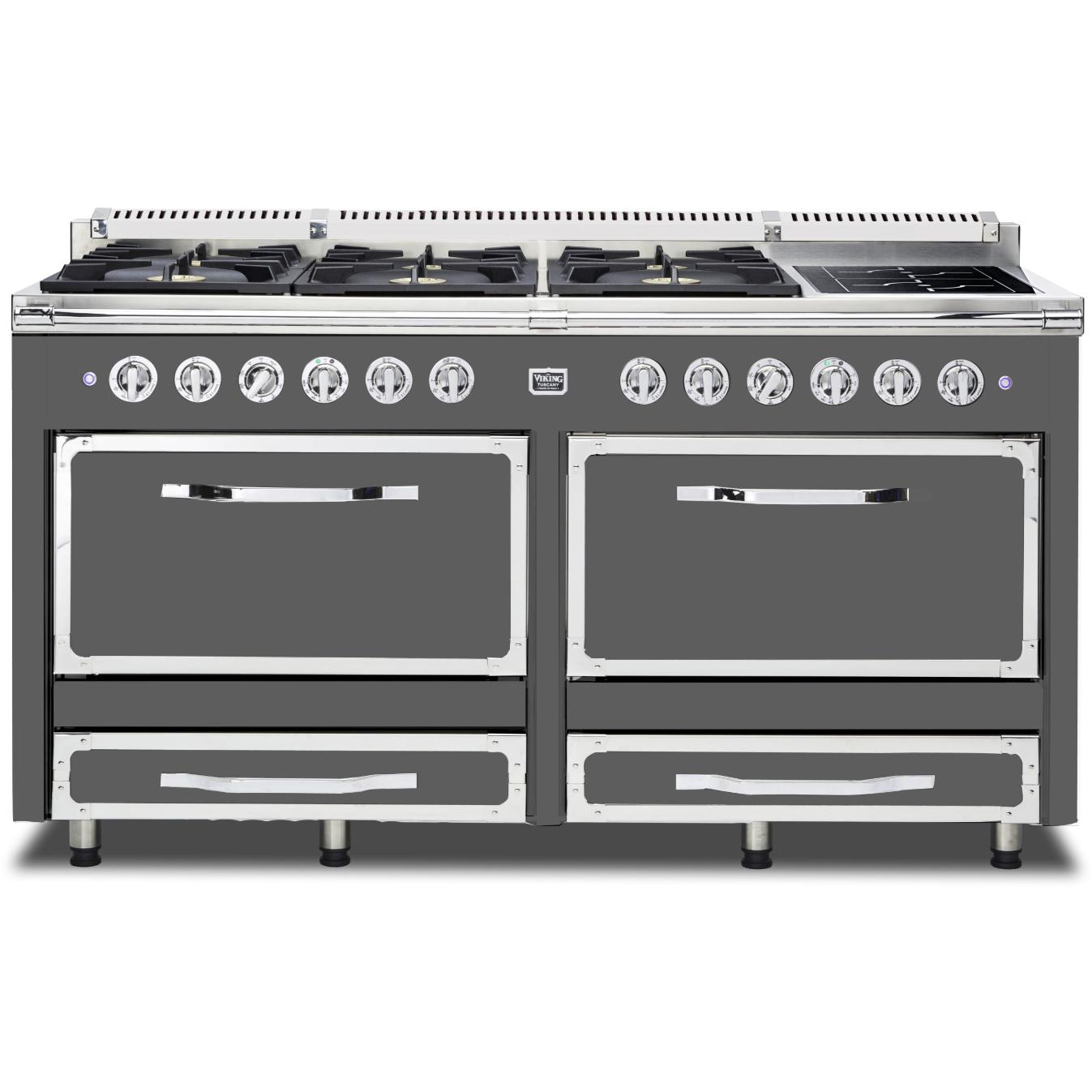 Viking 66-inch Freestanding Dual-Fuel Range with Convection Technology TVDR661-6IDG