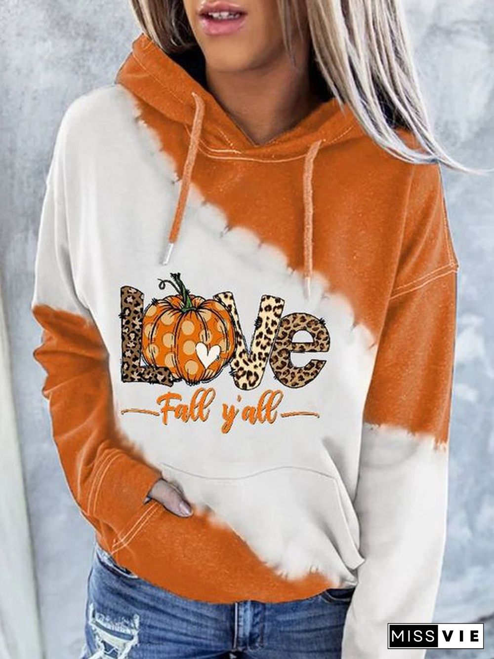 Special Orange Print Sweatshirt