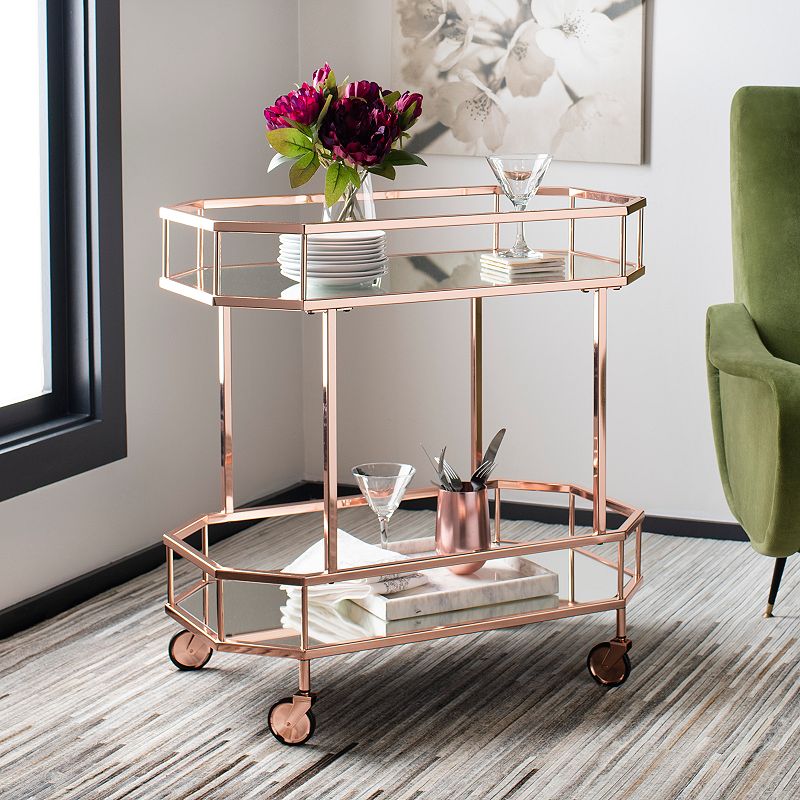 Safavieh Silva 2-Tier Octagon Bar Cart