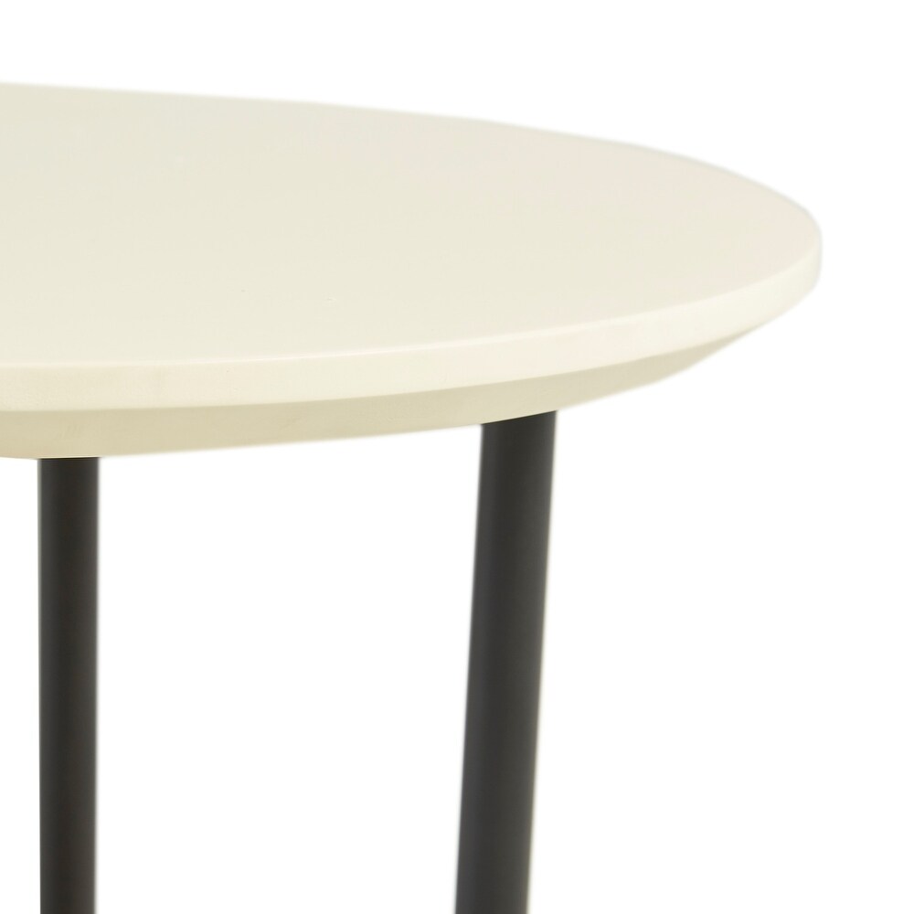 Madison Park Beauchamp White/ Natural End Table