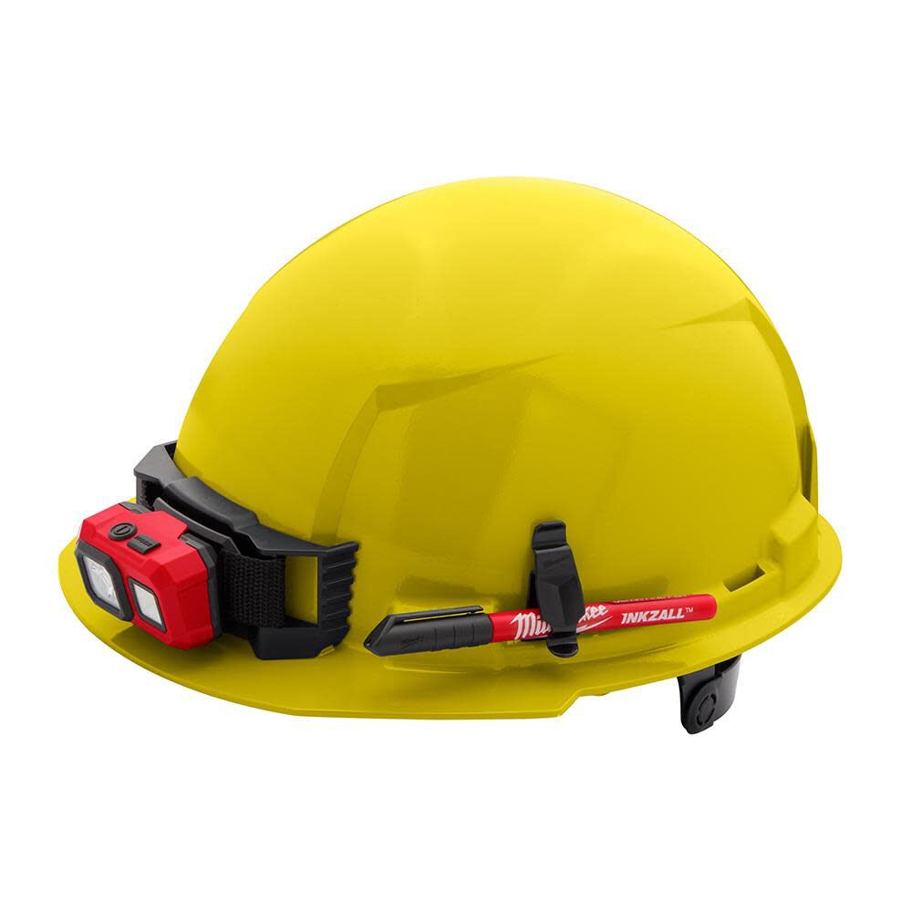 Milwaukee Yellow Front Brim Hard Hat with 6pt Ratcheting Suspension Type 1 Class E 48-73-1122 from Milwaukee