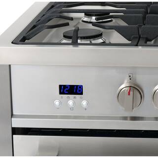 Cosmo Commercial-Style 36 in. 3.8 cu. ft. Single Oven Dual Fuel Range with 8 Function Convection Oven in Stainless Steel F965