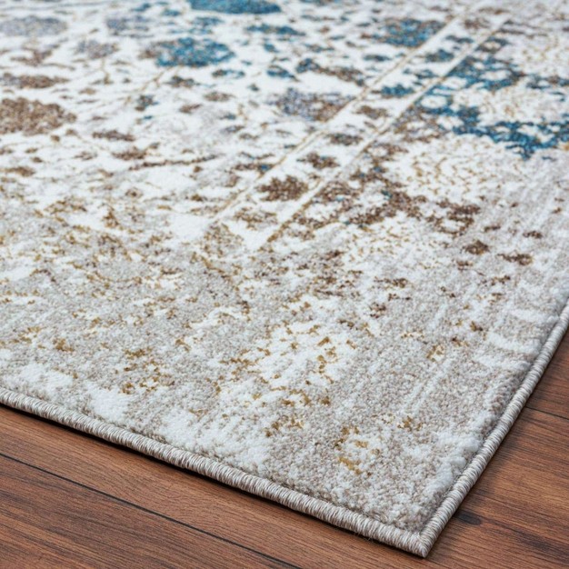 Luxe Weavers Distressed Floral Area Rug