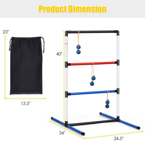 Costway 64827013 Ladder Ball Toss Game Bolas Score...