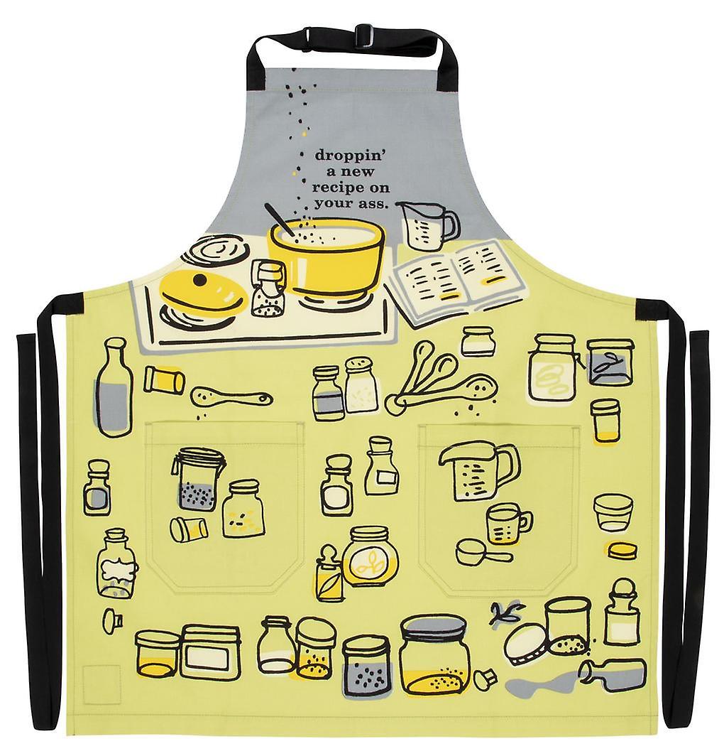 Blue q - droppin' a recipe cooking apron