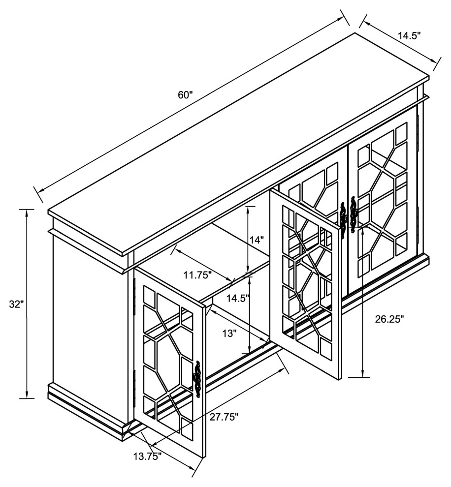 Kiara Glass Door Accent Cabinet Light Honey   Modern   Accent Chests And Cabinets   by Modon  Houzz