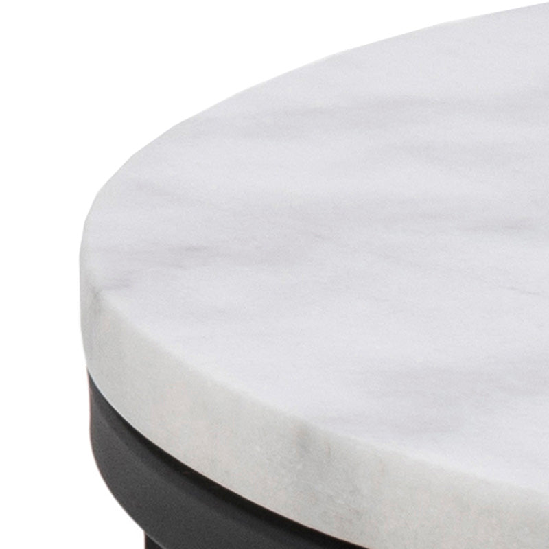 JOSS Side Table Marble 55cm - White