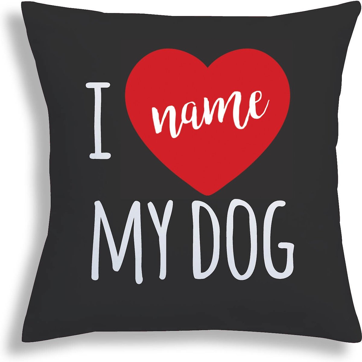 Custom Personalization Solutions I Love My Dog Personalized Throw Pillow