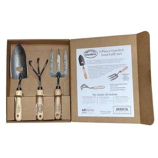 DeWit 3-Piece Garden Tool Set for Dad 12 in. L Bottle Opener Trowel 10.8 in. L Hand Fork 11.5 in. L 3-Tine Cultivator 31-3350