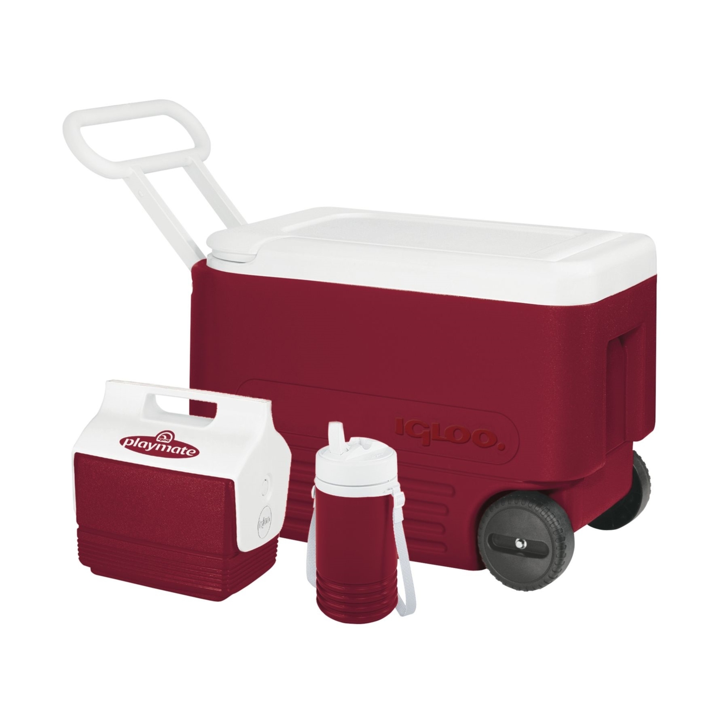 Igloo Wheelie Cool Red/White 38 qt Cooler Set