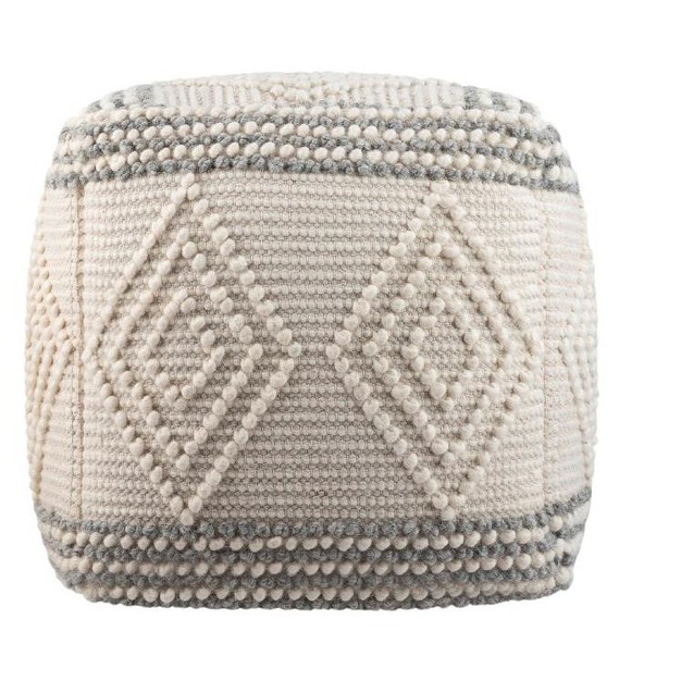 Mark amp Day Prellenkirchen 18 quot h X 18 quot w X 18 quot d Modern Charcoal Pouf