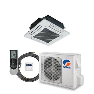 GREE Vireo Gen3 18000 BTU 1.5 Ton Ductless Mini Split Air Conditioner with Inverter Ceiling Cassette and Heat Pump 230V VIR18CAS230V1AK