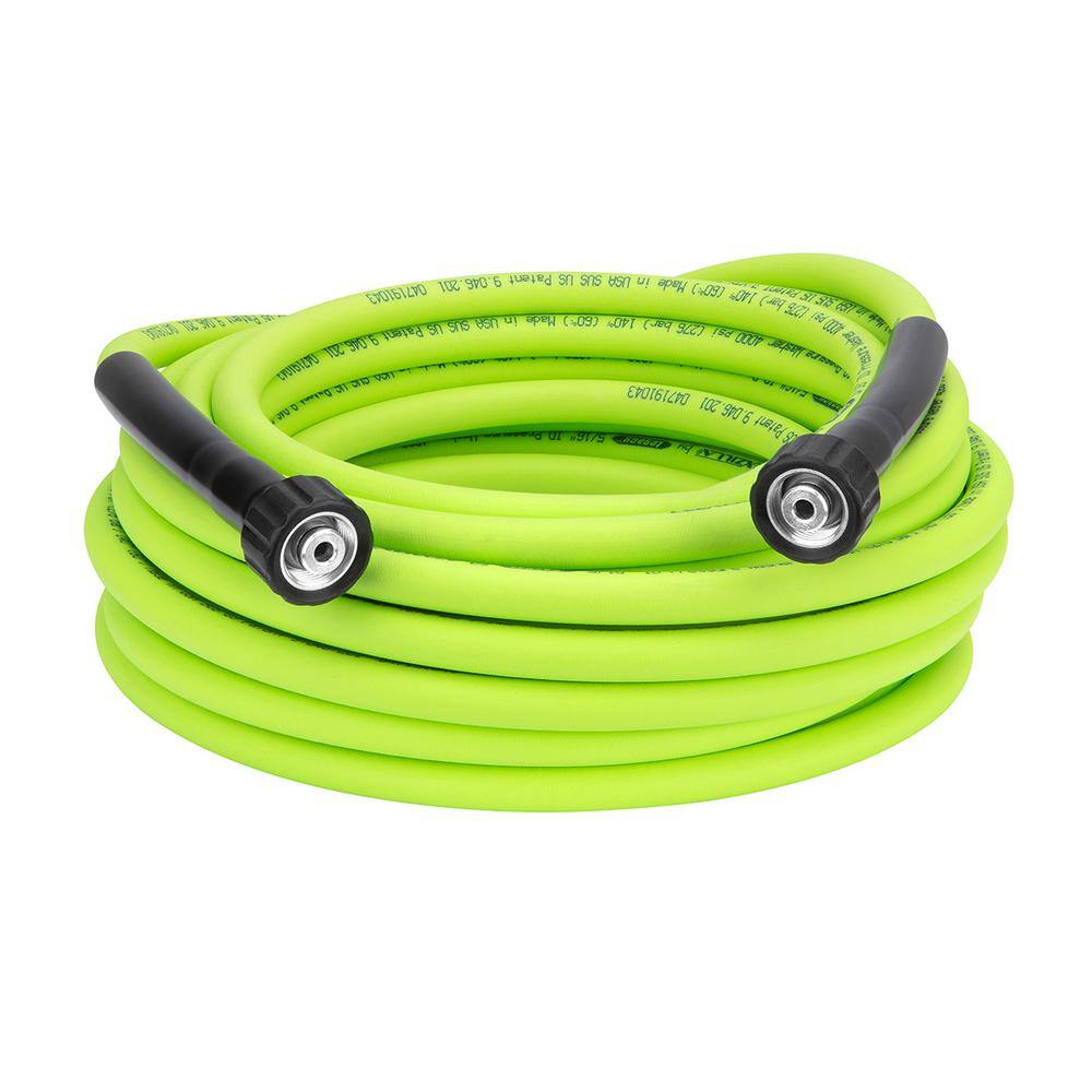 Flexzilla 516 in. x 50 ft. 4000 PSI Pressure Washer Hose with M22 Fittings HFZPW40550M