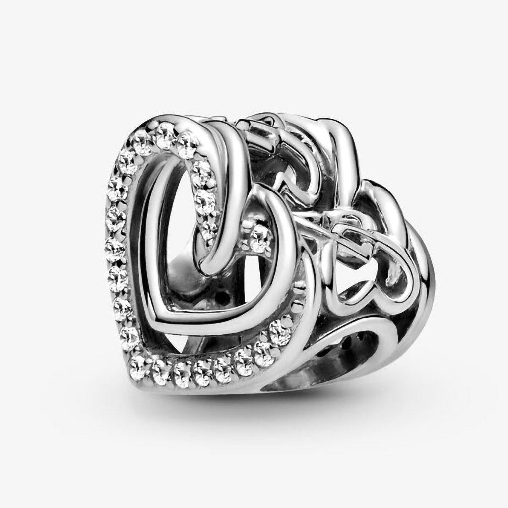 PANDORA  Sparkling Entwined Hearts Charm