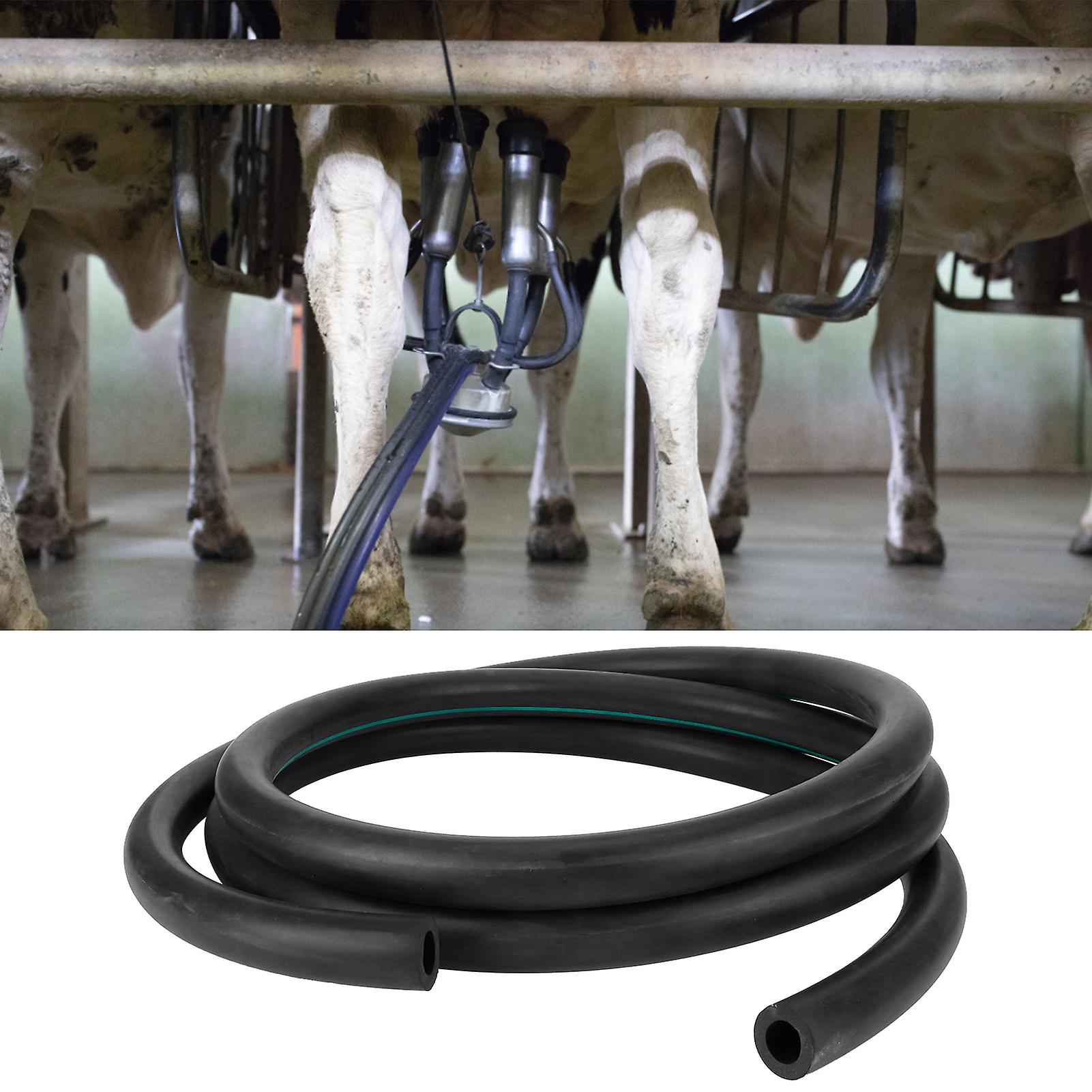 G3/8 3 M Milk Hose Flexible Black Rubber Milking Machine Tube Pipe Livestock Accessory