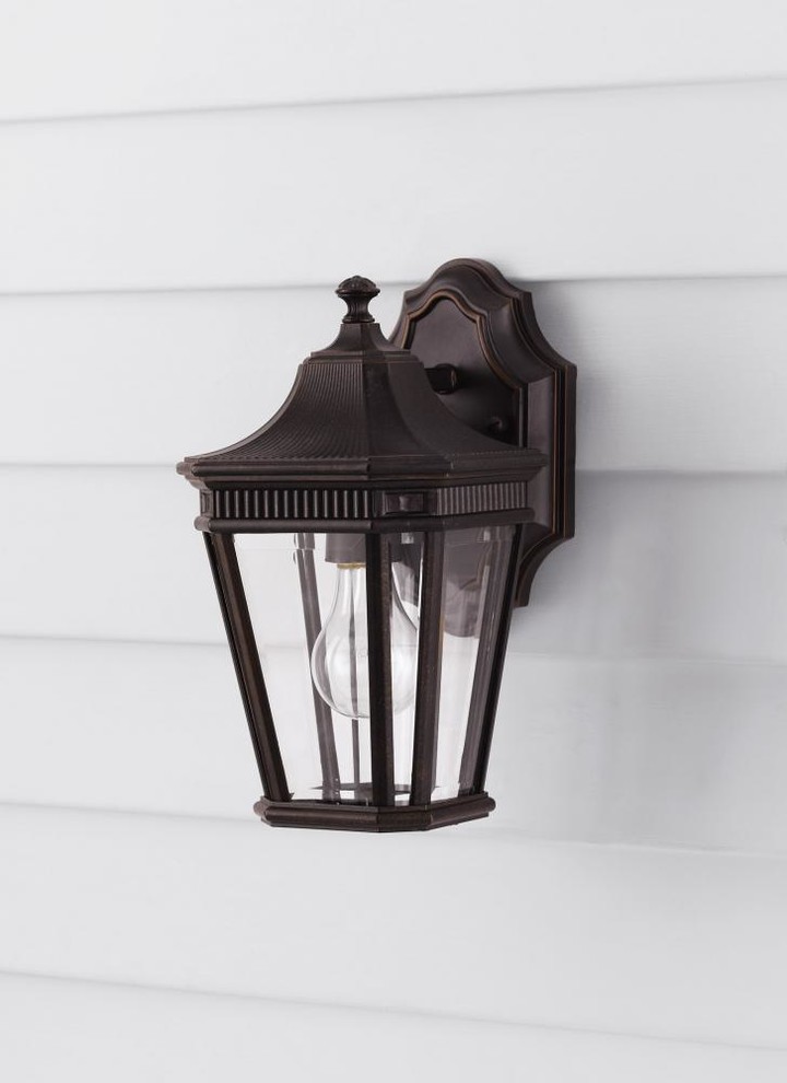 Feiss Cotswold Lane One Light Clear Beveled Glass Wall Lantern   Traditional   Outdoor Wall Lights And Sconces   by Better Living Store  Houzz