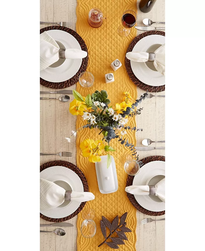 Design Imports Quilted Farmhouse Table Runner