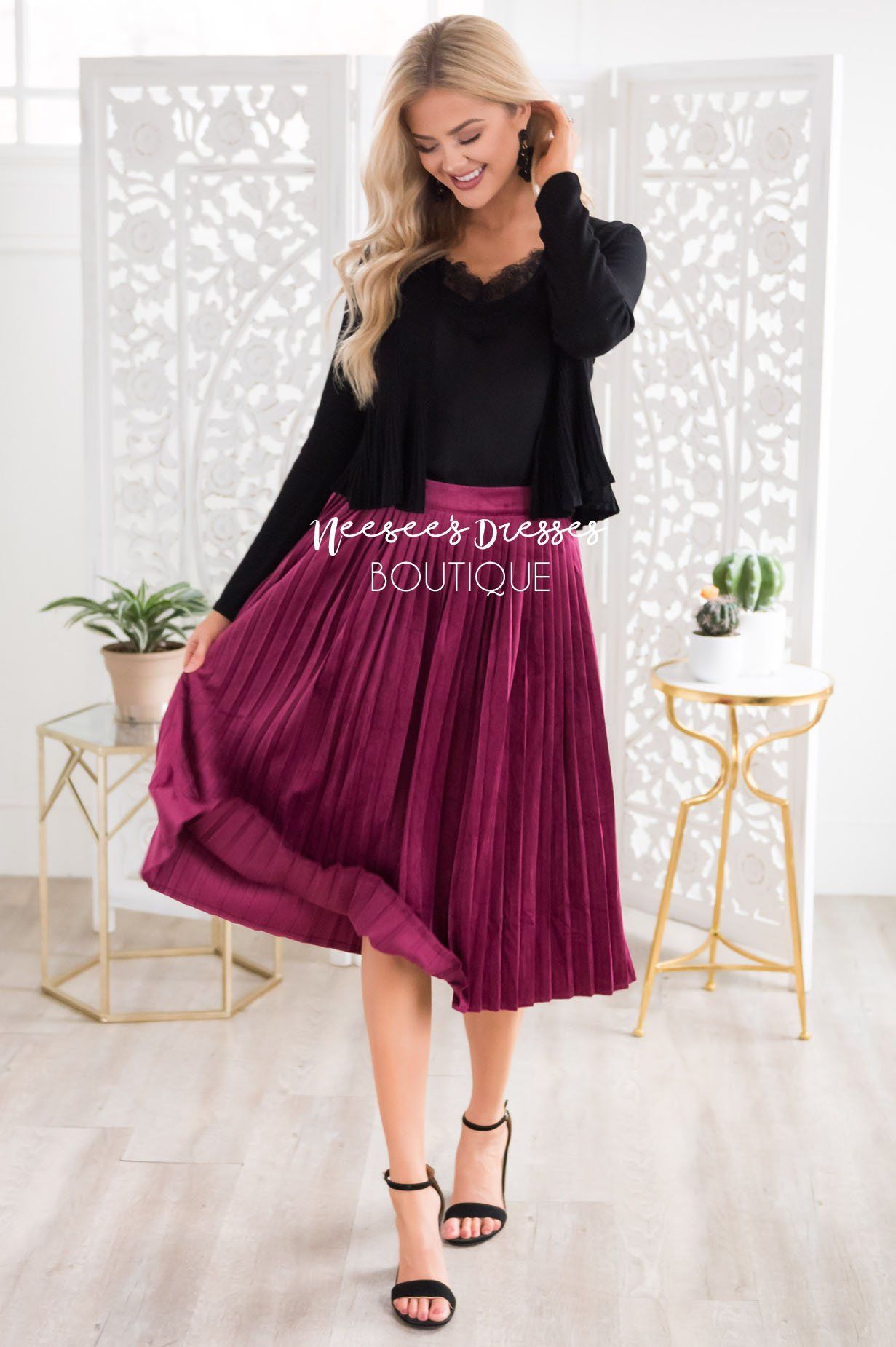 Better Together Velvet Skirt