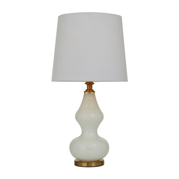 X 15 quot Modern Glass Table Lamp White Olivia amp May