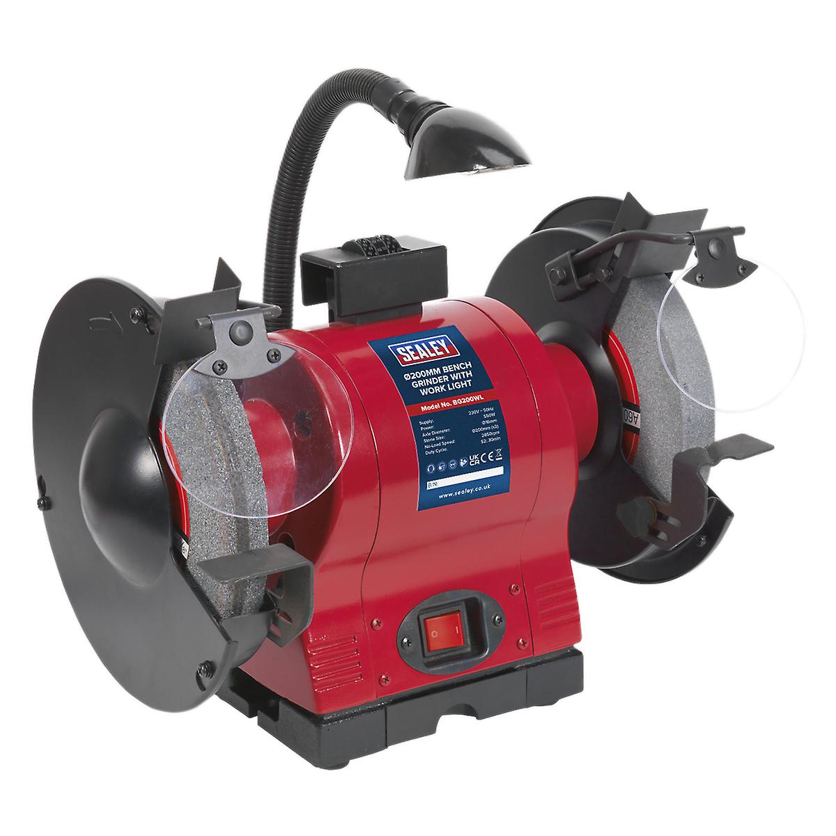 Sealey Bg200Wl Bench Grinder 200Mm With Work Light 550W/230V