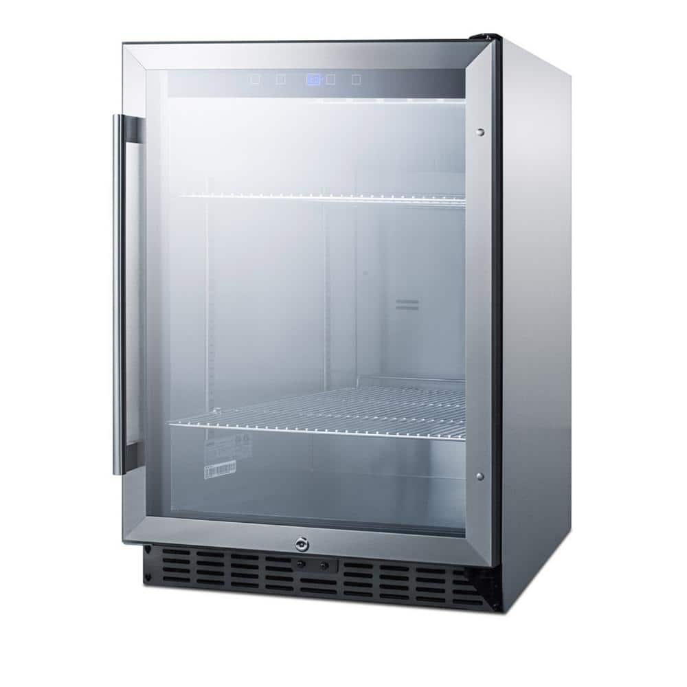 Summit Appliance 24 in. 5 cu. ft. Built-in Outdoor Refrigerator in Stainless Steel SCR611GLOS