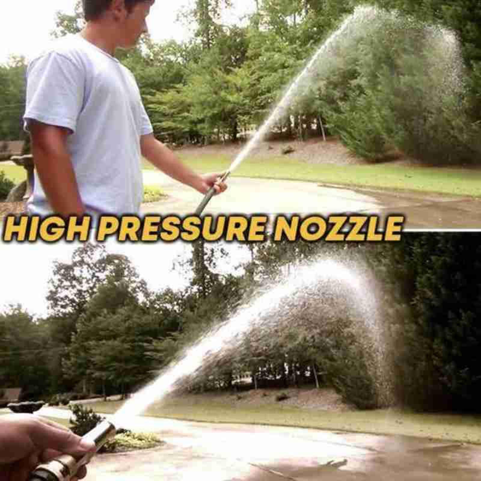 High Pressure Hose Nozzle Heavy Duty | Hose Nozzles for Garden Hoses | Adjustable Fits Standard Hoses， Garden Sprayer， Power Washer Nozzle