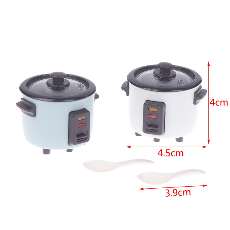 Olasme 1:12 Dollhouse Mini Rice Cooker W/ Rice Spoon Kitchen Kitchenware Cooking Model