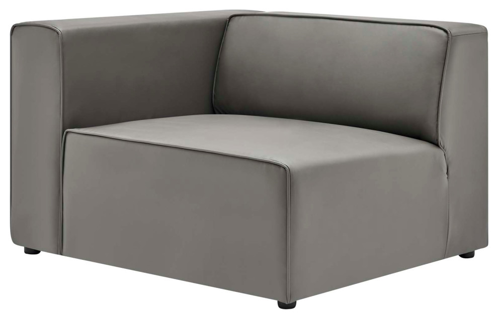 Mingle Vegan Leather Left Arm Chair   Contemporary   Armchairs And Accent Chairs   by Modern Furniture LLC  Houzz