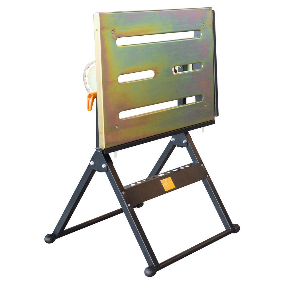 HIT Welding 30 in. x 22 in. Foldable Flameproof Steel Welding Table with Adjustable Tilt Top 809718