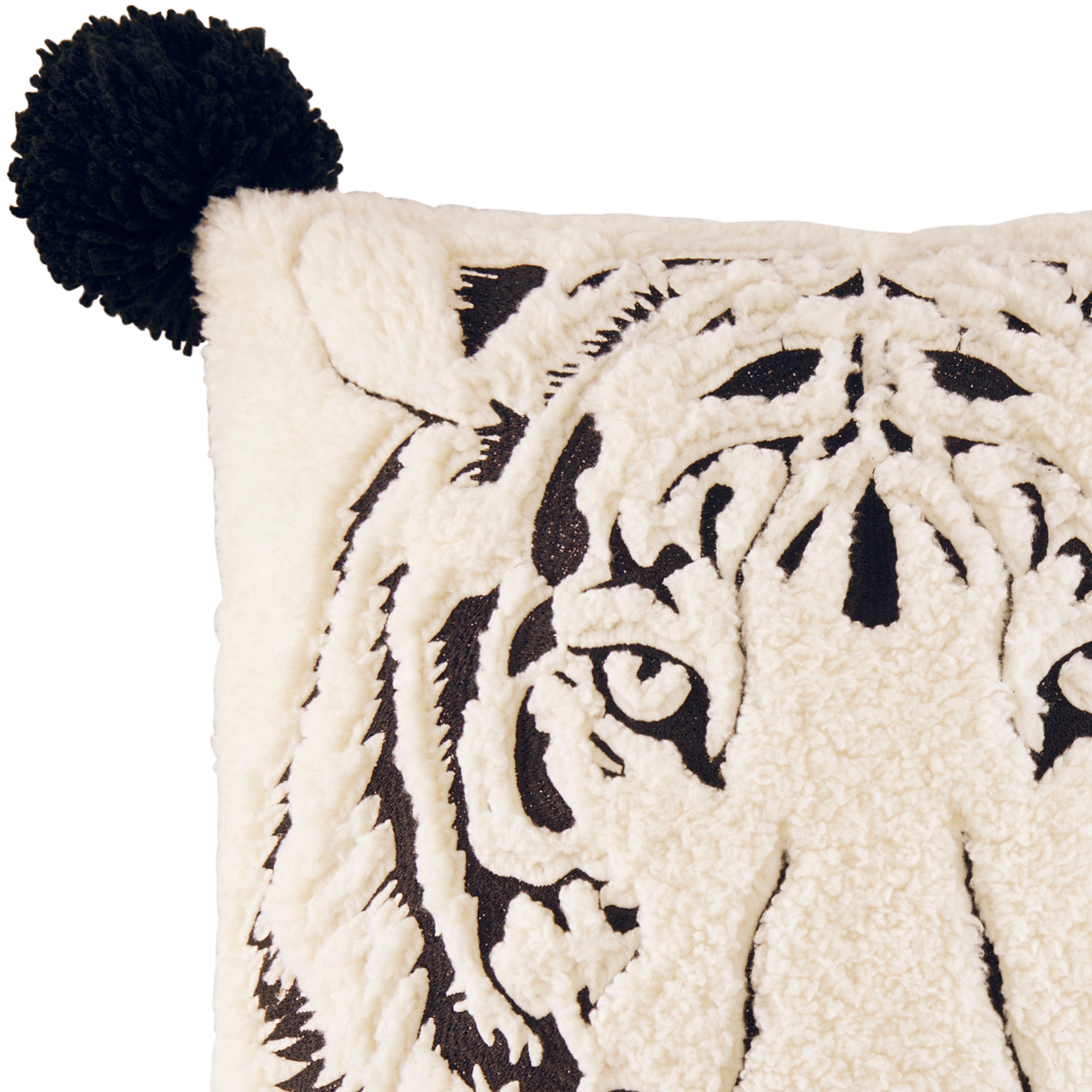 Betsey Johnson Betseys Tiger Black Square Pillow